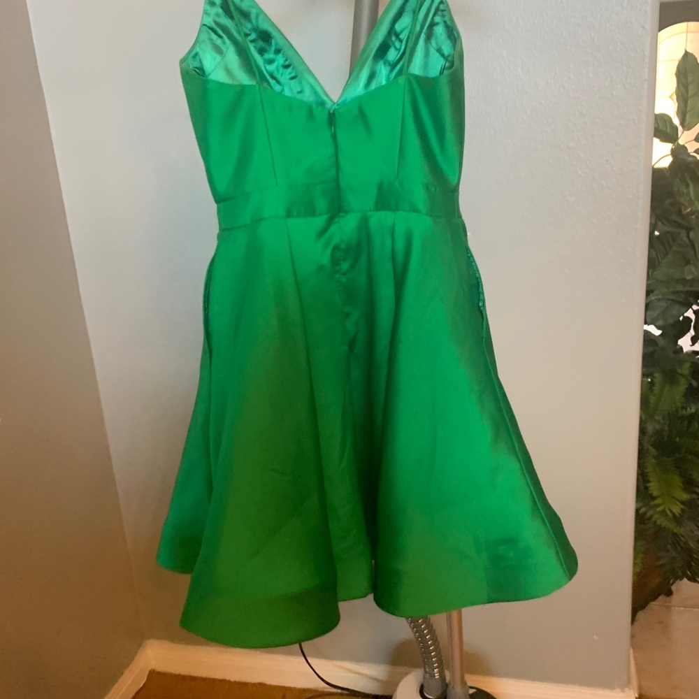 Bright Emerald Green Homecoming dress